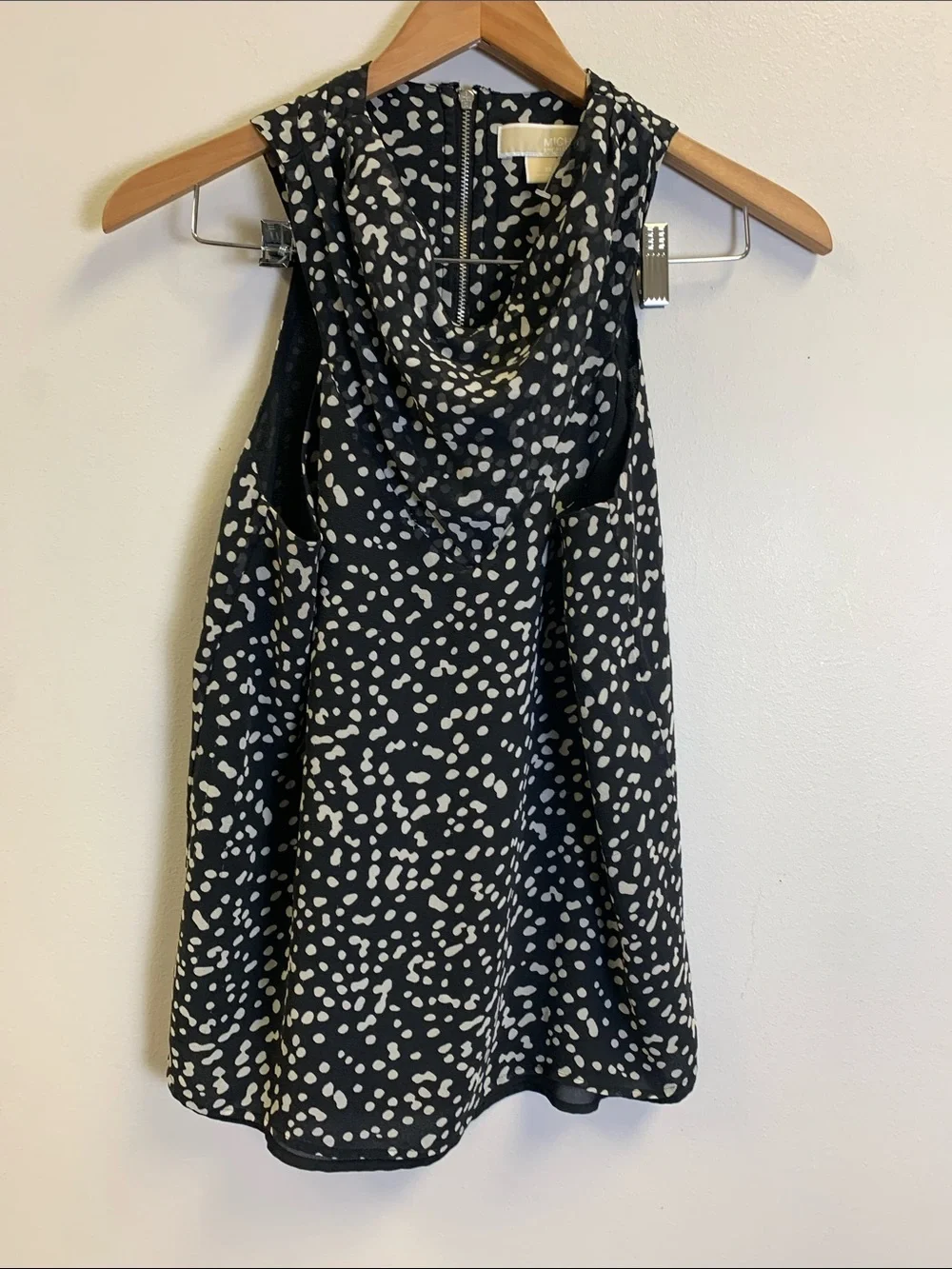 Michael Kors Black and White Printed Blouse